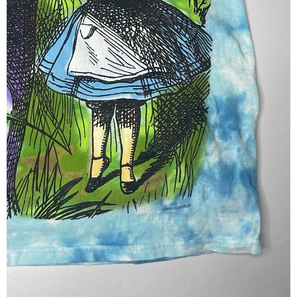 Alice in Wonderland S/S T Shirt Mens sz M Tie Dye Hookah Mushroom Psycedelic - Picture 7 of 8